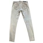 2BWYU Size 3 Gray Skinny Jeans X Embroidered Pockets Y2K Festival Denim Revival Photo 3