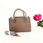 Bebe Kate Satchel Shopper Bag Removable Strap Taupe Photo 1