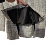 Jason Wu  Oversized Silver Gray Plaid Sequined Blazer Jacket Double Breasted S Photo 13