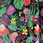 Betsey Johnson  Mesh Halter Tropical Wild Cat Print Maxi Size Medium Photo 9