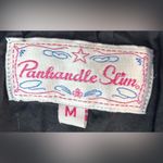 Panhandle Slim M Mexican Peasant Cotton Black Blouse with Floral Embroidery Size M Photo 3