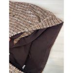 Ann Taylor Brown Tweed Mock Neck Metallic Shimmer Sheath Office Dress Size 14 Photo 7