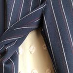 Betabrand  Pinstripe Wide Leg‎ Dress Pants M Long Photo 2