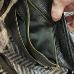 None Black Multi Zip Faux Leather Crossbody Bag Photo 9