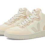VEJA V-15 Chromefree Leather Hi-Top Sneakers in Cashew Pierre, Size 36, NEW Photo 8