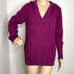 Old Navy Maternity Purple Knit Hooded Sweater Photo 7