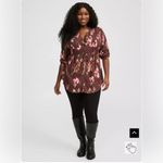 Torrid NWT  Emma Babydoll Tunic long sleeve blouse floral multicolored size 1X Photo 1