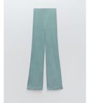 ZARA NWT  RIBBED HIGH WAISTED WIDE LEG PANT SMALL Photo 4