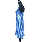 Shoshanna Blue White Stripe Tank Midi Dress MEDIUM Sheath Nautical Designer $395 Photo 2