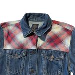 Gap + Pendleton 1969 Icon Denim Jacket Dark Indigo Women's M Plaid Casual Photo 2