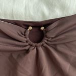ZARA Bandeau Bikini Top and High-Waisted Bikini Bottom Set in Dark Brown Photo 4