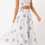 Petal + Pup Francesca 2 Piece Set Skirt & Smock Top Size Large Blue Photo 3