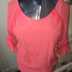 Chico's Chico’s 3 coral crepe bell sleeve coral blouse Photo 0