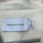 Significant Other Glider Blazer Dress Women’s Size 4 Peach Cream Cut Out Linen M Orange Photo 9