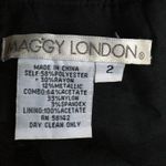 Maggy London Black Sleeveless Formal Cocktail Mini Dress Size 2 Photo 4