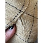 Max Mara  Tan And Black Plaid Silk And‎ Linen Blend Two Button Blazer Size 12 Photo 11