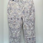 Chico's Chico’s Slim Leg Crops in Fetching Paisley 5 Pocket Printed Denim Size 1P/8P NEW Photo 3