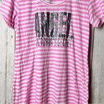 Victoria's Secret  Women's Striped Crewneck Graphic Logo Short Sleeve Sleepwear Photo 7