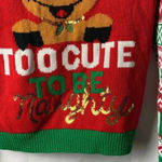 No Boundaries  WO JR SIZE 7/9  CHRISTMAS SWEATER TOO CUTE TO BE NAUGHTY Photo 2
