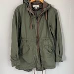 Sebby  Army Green Utility Hooded Jacket Size Medium   Photo 0