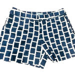 Cynthia Rowley Blue White Geometric Shorts w/Pockets Size 6 Photo 0