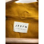 Offon Classic cut linen pocket Button Front Shirt L/XL Boxy Collar 3/4 Sleeve Yellow Size L Photo 6