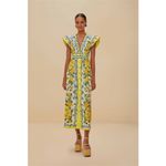 Farm Rio Women's Multicolor Sicily Scarf Print Cotton Maxi Dress Size Small Photo 1