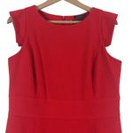 Anne Klein Sheath Dress Womens 10 Red Sleeveless Modest Classy Holiday Timeless Photo 1