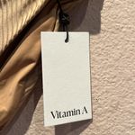 Vitamin A New Gold Taupe Ribbed Bikini Bottoms Size Small 6 NWT Photo 5