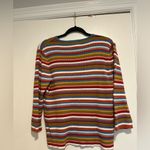 Studio Works  Women’s Medium Colorful 3/4 Slit Sleeves V-Neck Ribbed Top. Photo 1