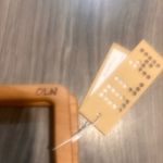 Small wooden handle bag Blue Photo 4