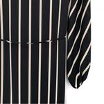 Loft  Long Sleeve Striped Mini Dress Black Cream White S Photo 7