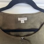 Westport  Women’s Olive Green Ruffle Front Faux Suede Jacket Size 3XL Photo 2