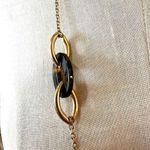 Avon Vintage Faux Tortoise Lucite Links Gold Tone Chain Necklace Photo 1