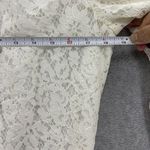 Leyden Women's Blouse One Shoulder Solid White Long Puffy Sleeve Size Large Photo 8