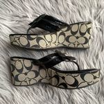 Coach  Poppy Dorann  black and gray slip-on wedge sandals 8.5 women’s Photo 1