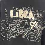 Good American  WOMENS LIBRA HOROSCOPE CREWNECK SWEATSHIRT BLACK SMALL Photo 4