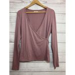 Madewell Faux Wrap Spacedye Top Size MEDIUM Photo 2