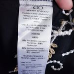 Mary D'aloia Black Long Sleeve Mesh Embroidered Applique Dress Size 4 Photo 6