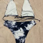 Sunny Co Clothing NWT Sunny Co Medium 2 Piece Bikini Tye Die Navy Blue Photo 2