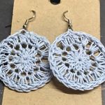 Handmade crochet dangle earrings blue MunandMe Photo 2