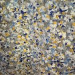 Floral Puff Sleeve Blouse Women’s Small Medium Blue Yellow Textured Top White Photo 2