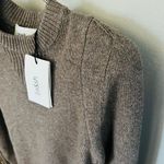 Ba&sh Keane Lace-Up Cuff Wool & Cotton Sweater, Tan, Size Small, DESIGNER, NWT Photo 4
