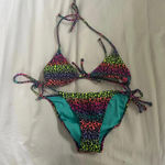 Victoria's Secret Y2K Victoria Secret Rainbow Cheetah Print Bikini Set Photo 0