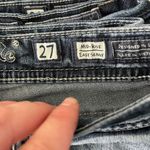 Miss Me Mid Rise Easy Skinny Decroaive Back Pocket Bling Blue Jean Size 27 Photo 4