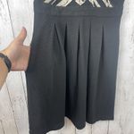 Anthropologie  Postmark‎ 9-H15 STCL Dress 6 Black White Pockets Pleated Cocktail Photo 2