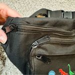 Like New Unbranded Embroidered Dinosaurs Black Fanny Pack Photo 3