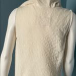 Eileen Fisher  Cream Textured Hooded Vest Photo 4