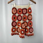 Free People Flook x  Crotched‎ Francis Long Shorts in Cream Orange Size XS Photo 4