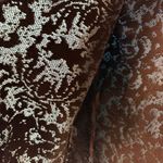 Chico's Chico’s Cardigan Women M Rust Brown Open Front Waterfall Ruffled Lace Textured Photo 4